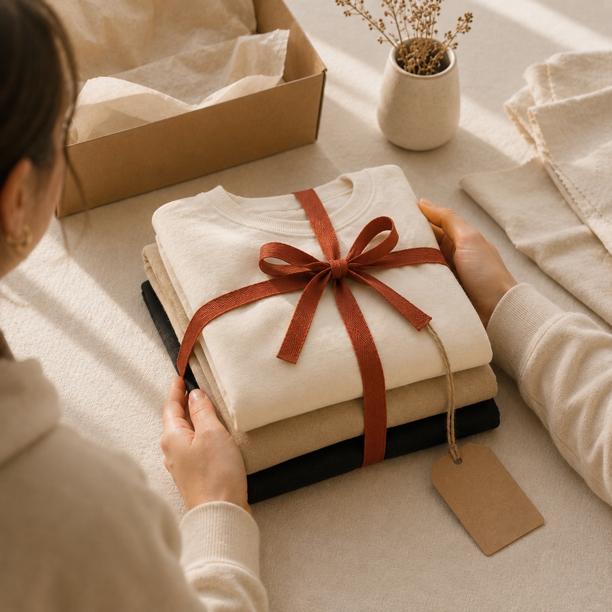 Commande de textiles personnalisés terminée